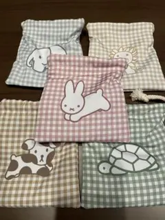 ブルーナアニマル タイトーくじ 一番くじF賞 巾着ポーチ