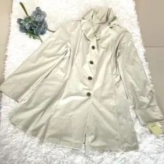 【タグ付き】EMILE ZOLA ナイロンストレッチ コート 40号 ベージュのサムネイル