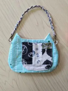 【猫の日sale】カラフルポケット猫型ポーチa-2　選べる猫ちゃん付き