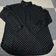 黒白ドット柄長袖シャツ　Mサイズ