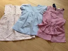 美品❣️ベビー服3点セット（ピンク・青・花柄）