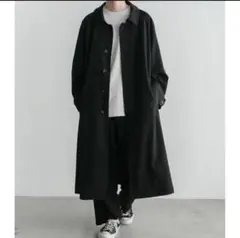 loose soutien collar long coat remer S