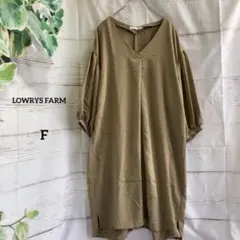 ローリーズファーム　ボリュームスリーブ　プルオーバー　タックワンピース　ゆったり