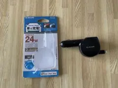 ELECOM 車載充電器 Lightning 24W ジャンク