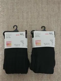 【未使用】HEATTECH ブラック ニットタイツ M/L　2点