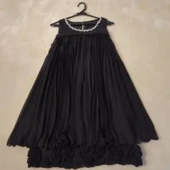 パーティードレス　黒　ファー付き