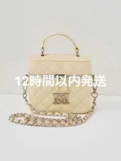 Darich キルティングスクエアミニバッグ イエロー シルバーパーツ