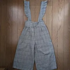 チェック柄サスペンダーパンツ 130
