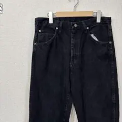 ラングラー　ブラックデニム　パンツ　ストレート　アメリカ古着　W33 3043