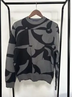 【Louis Vuitton】モノグラムフラワー柄 ニットセーター S