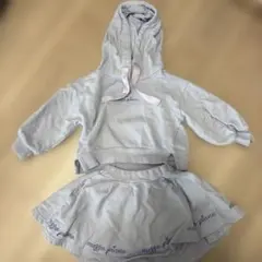 メゾピアノ　セットアップ　スエット　スカート　パーカー　90