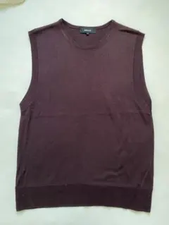 COMME CA ISM ダークパープル ノースリーブベスト M