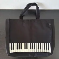 ピアノ　レッスンバッグ　中敷なし　鍵盤　トートバッグ