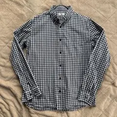 チェック柄ボタンダウン長袖シャツ