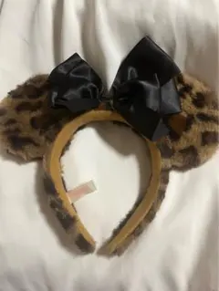 ヒョウ柄　カチューシャ ディズニー　ミニー　平成　ギャル　ブラウン　茶色　黒