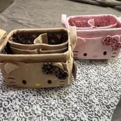 ハローキティ 収納ボックス 2色セット　しまむら　新品タグ付き 値下