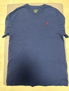 【最終】ポロ・ラルフ・ローレン Vネック Tシャツ ネイビー XL