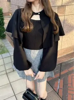 GRL グレイル ケープ付きニットトップス[mb1562]