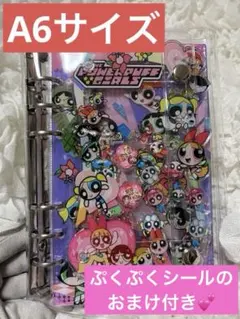 シャカシャカシール帳　シール帳　バインダー　パワーパフガールズ A6サイズ