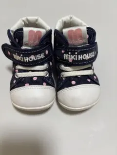 MIKI HOUSE ドット柄ハイカットシューズ13cm