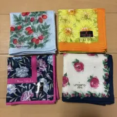 【新品未使用】ブランド レディースハンカチ 4枚セット