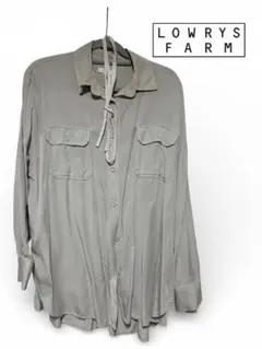 【LOWRYS FARM 】ベージュ　長袖シャツ　レディースシャツ　腰紐付