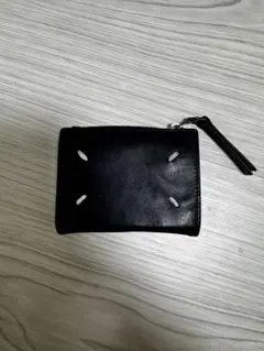 マルジェラ 二つ折り財布 黒レザー Maison Margiela