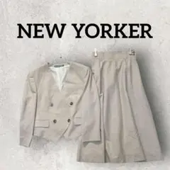 NEW YORKER セットアップ ノーカラージャケット スカート (9AR)のサムネイル