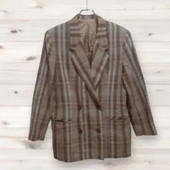 C1142 カジュアルジャケット アウター 上着 (M) チェック 総柄