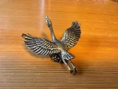 真鍮　　　鶴　ツル　置物　縁起物　風水　長寿