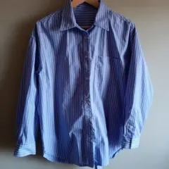 3月末迄★未使用★GU★ストライプボタンシャツ