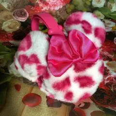 ミニー　イヤーマフ　ヒョウ柄