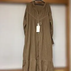 Classical Elf モカ色 ロングシャツワンピース Lサイズ