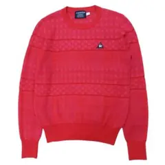 【美品】le coq sportif ゴルフ セーター M レッド