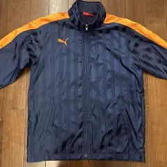 PUMA プーマ　ジャケット Mサイズ ネイビー/オレンジ　ウインドブレイカー