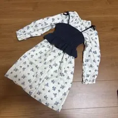 petit main 花柄スカートとニットトップス 120