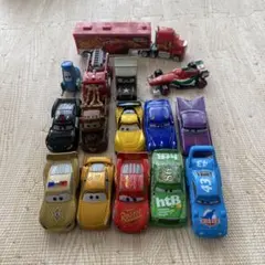 ひ*ろ様 カーズ ミニカーセット 15台 トレーラー付き