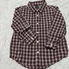 GAP バーガンディ・チェックシャツ 4歳用
