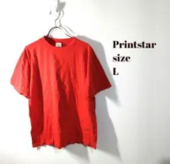 プリントスターPrintstar✨クルーネック　Tシャツ　背中プリント　情熱歌