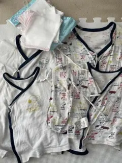 スヌーピー コンビ肌着 4点セット　新品ガーゼ5枚付