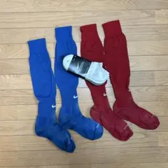NIKE サッカーソックス セット 青 赤