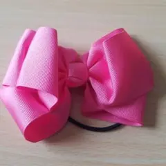 新品　ピンク　大　ヘアゴム　ヘアアクセサリー　ヘアアレンジ　リボン　キッズ