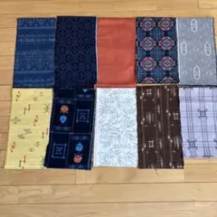 紬　ハギレ　まとめ売り-a93