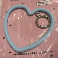 スマホリング　ハート　ブルー　青