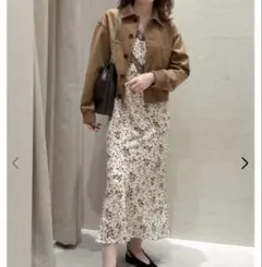 ミラオーウェン ニュアンスプリントレースキャミワンピース 新品