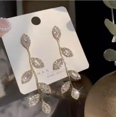 ピアス アクセサリー リーフ ブライダル ウェディング 上品 ゴールド