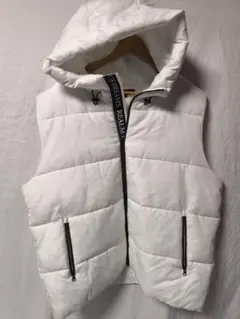 in the attic スエード フェイクダウン ベスト白 メンズ 4L