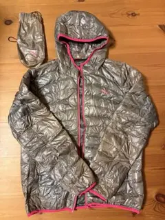 Puma フード付きダウンジャケット シルバー