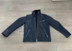 AZUL by moussy ネイビー レザー ジャケット S