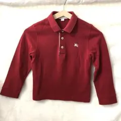 Burberry バーバリー キッズ ポロシャツ 赤 110cm 6Y - メルカリ
